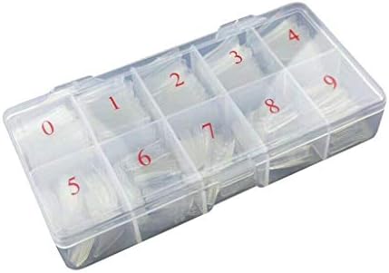 False Nail Tips 500pcs, Artificial Nails French Style False Half Nail Art Tips Acrylic UV Gel Clear Natural False Nail, Beauty Tools Women for Nail Art Salons and Home DIY