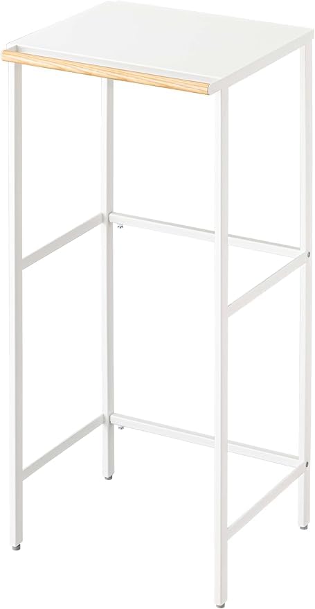 Amazon｜伸縮 ゴミ箱上ラック ホワイト 約W42.5~76XD42.5XH90cm タワー