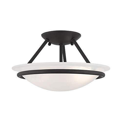 Livex Lighting 4823-04 Newburgh 2-Light Ceiling Mount, Black #TOP9