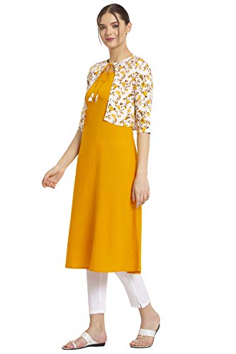 Image of ALC Creation Women's Crepe Printed A-Line Kurti