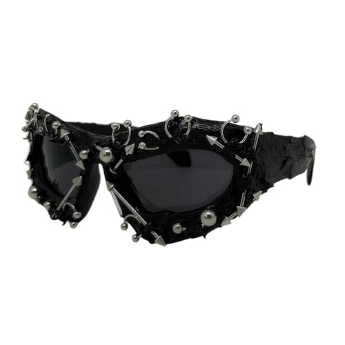 laureles Y2K Sunglasses Women's Retro Punk Men Sunglasses Black Gum Hip-hop Funny Outdoor Travel Party Goggle Outdoor Travel2