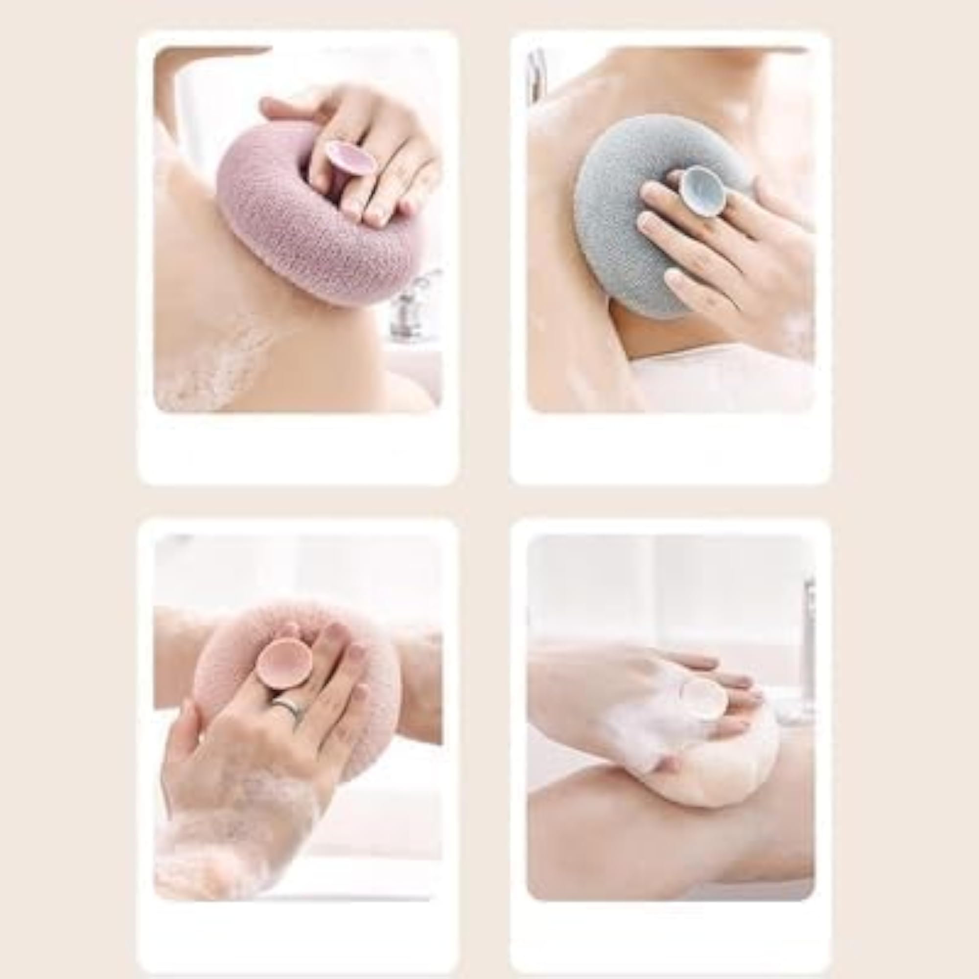 Bath Sponge Body Scrubber, Mesh Exfoliating Soft Massager