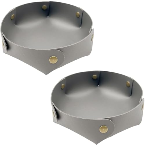 JEYORZY Bandeja de Cuero 2 Unidades, Vaciabolsillos,...