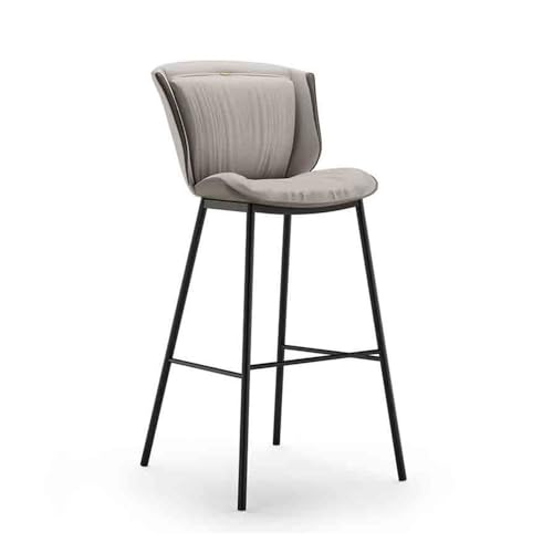 Chaise de bar moderne en fer avec assise confortable grigio - 2