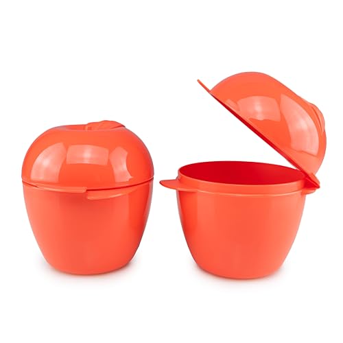 Tupperware To Go - Caja para frutas (2 unidades, incluye bolsa de cosméticos), color rosa