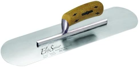 Kraft Tool CFE449K 20"x4" Elite Series Five Star Carbon Steel Pool Trowel w/Cork Handle - 15-5/8" Shank