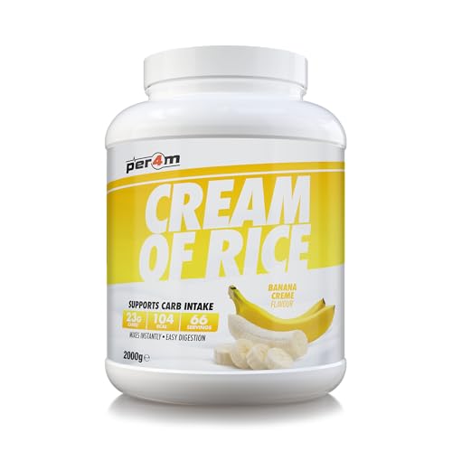 Per4m Cream Of Rice, Carbohidratos Limpios, Digestión Ligera, Energía Sostenida, Diseñado Para Recuperación Muscular Y Nutrición Deportiva Avanzada En Entrenamientos Fitness – Banana Creme – 2kg