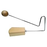 Vibraslap Percussion Instrument, Holzblock und Metallrahmen Rhythmusinstrument, knackiger Klang, einfach zu bedienen, 12 x 3,5 x 6,5 cm, Musikspielzeug