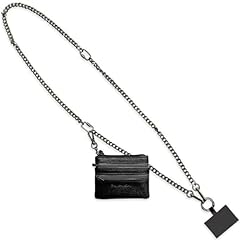 Gun Metal Chain With Black Zipper Pouch