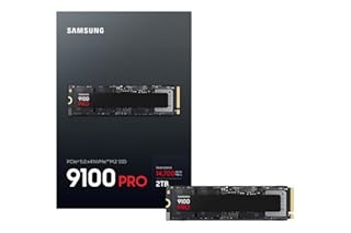 Samsung Memory MZ-VAP2T0BW 9100 PRO 2TB Internal SSD, PCIe 5.0 x4, NVMe 2.0, SSD Designed for Pros & Gamers, Compatible with PC & Laptops, 5 Year Limited Warranty (UK Version)