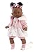 Llorens 1038618 Puppe Diara mit schwarzen Haaren und braunen Augen, Fashion Doll mit weichem Körper, inkl. trendigem Outfit, 38cm, Mehrfarbig