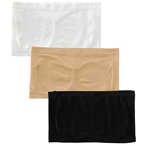 Sportbader para mujer plus tamaño de 3 piezas con sujetador sin tirantes elástico