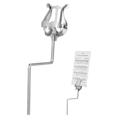 CIMAXIC Sax Music Stand Saxophone Tripod Holder Sheet Music Clip Marching Score Holder