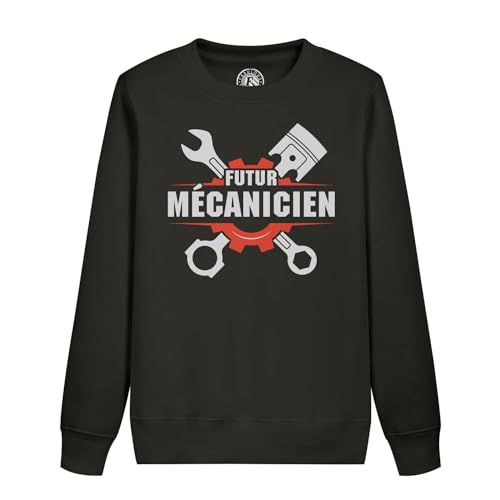 Sweatshirt enfant futur mécanicien en coton pour petit passionné d'automobile