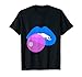 Gumball Blue Lips Mund Bubble Gum Kiss Kauen Bubblegum T-Shirt