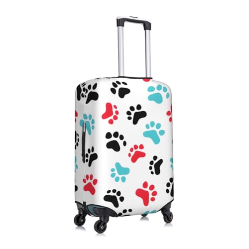 Animal Cartoon Paw Travel Luggage Cover Suitcase Protector Bag,Double-Sided Printed Fits 18-32 Inch Luggage,Baggage Covers For Kid And Adult,Medium3