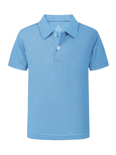 QBK 2T-16Y Boys' School Uniform Pique Polo Kids Performance Neon Short Sleeve Collared Golf Shirt for Toddler to Youth