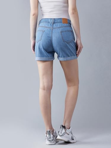 Image of Dolce Crudo Women's High Rise Denim Shorts - Relaxed Fit