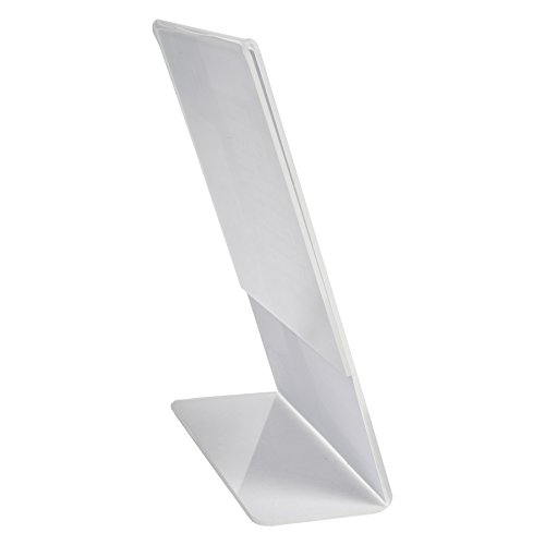 Clear-Ad - Lha-8514 - Acrylic Slanted Sign Holder 8.5 X 14 - Plexiglass Table Menu Card Display Stand - Plastic Picture Frame (Pack Of 3) #TOP3