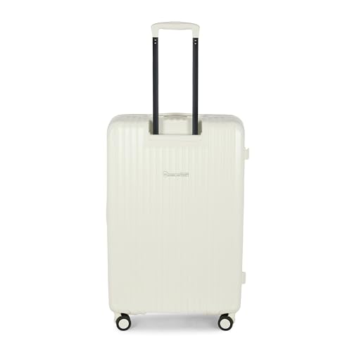 Image of SWISS MILITARY Polycarbonate Summit 360 Rotatable 8 Wheel 70cm Hard Trolley Luggage, Anti Theft Zip, TSA Lock, 15.6 inch Laptop Compartment, Expandable Storage Suitcase & Dust Cover Free Medium White 92L