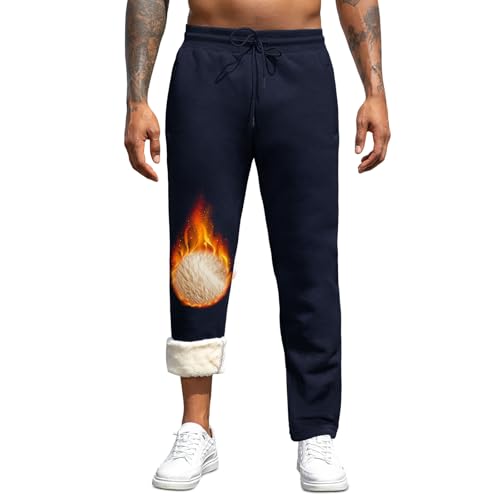 Vorvowry Jogginghose Herren Winter Thermo Sweatpants Dicke Warme Baumwolle Gefüttert Fleecehose Breite Trainingshose Lang Sporthose Elastischer Bund mit Kordelzug XL Saphirglas mit geradem Bein Vorvowry Jogginghose Herren Winter Thermo Sweatpants Dicke Warme Baumwolle Gefüttert Fleecehose Breite Trainingshose Lang Sporthose Elastischer Bund mit Kordelzug XL Saphirglas mit geradem Bein