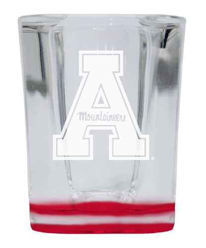 Vaso Squared Shot Glass 2 oz Base Roja 2-Pack