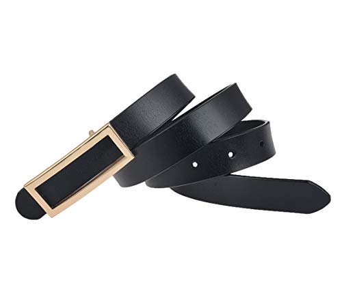 Genuine Leather Belt for Women Waist Skinny Dress Belt for Jeans Pants 0.93" Width Black Red Brown White2