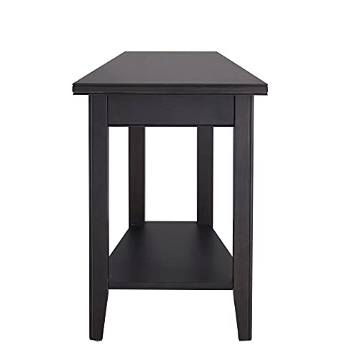 Image of Leick Home Laurent Wedge End Table, 17 inch, Black