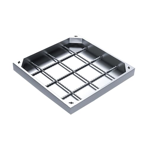 Couvercle de regard en acier inoxydable encastré avec cadre carré pour fosse septique durable
