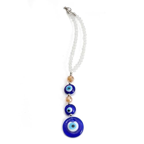 Adorno Colgante de Mal de Ojo para Coche,Amuleto de Ojo Turco Azul 21 cm de Suerte para Coche Adorno para Espejo Retrovisor Protección contra el Mal de y Regalos Turcos como Colgante