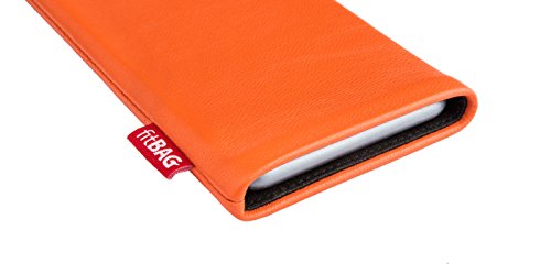 Pochette iPhone 12 / 13 fitBAG Beat Orange en cuir pour le quotidien urbain - 3