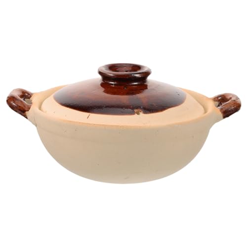 ULTECHNOVO Cacerola De Cerámica Resistente Altas Temperaturas Cazuela Doméstica Para Estofado Utensilios De Cocina De Cerámica Para Cocinar Carnes y Guisos El Hogar