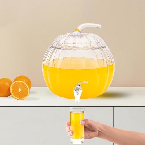 Image of Bellemax 3 LTR Glass Beverage Dispenser with Tap, Drink Dispensers for Beer, Water, Cocktails, Detox Drinks & More Perfect for Parties,Bars,Restaurants,Weddings Decoration,Daily Uses(BX-07)
