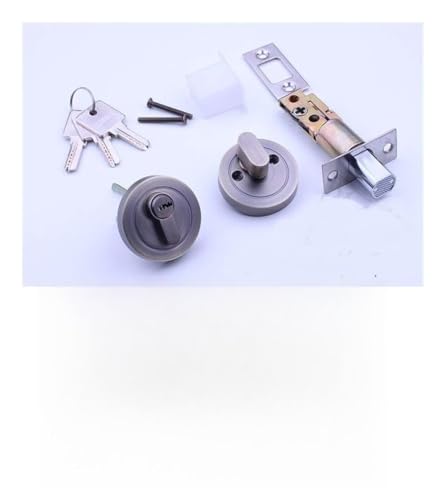 Genérico Cerraduras de herrajes para Puertas Bloqueo de la Puerta con Cerrojo Claves 35-50mm Gruesa Puerta de Tipo Mariposa (Color : Steel)
