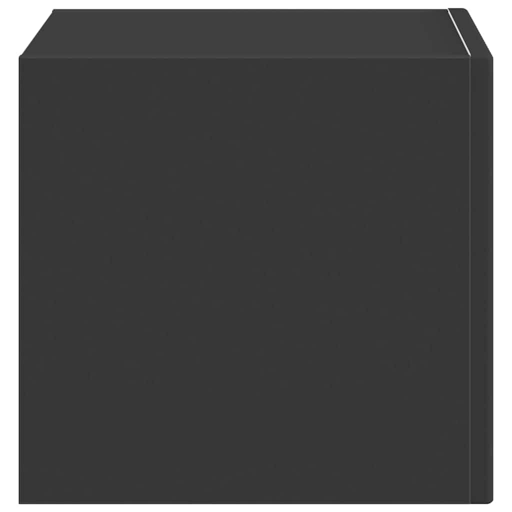 Mobile da parete per TV, nero, in legno, 39 x 31 x 29,5 cm, con montaggio a parete e spazio per soggiorno, camera da letto, gaming, home theatre