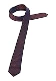 schmal (6 cm) eterna Herren strukturierte Krawatte rot One Size_H
