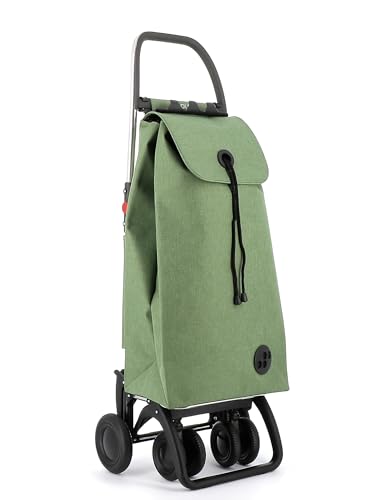 Carro Rolser I-MAX Tweed 4 Ruedas 2 Giratorias Plegable - Verde