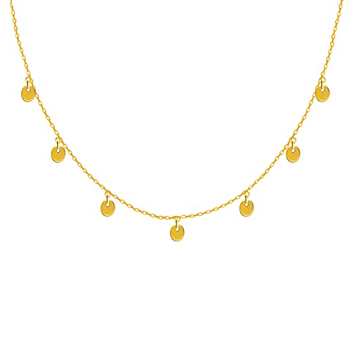 GIVA 925 Silver 18k Gold Plated Mini Charm Necklace | Gifts for Girlfriend, Gifts for Women and Girls |With Certificate of Authenticity and 925 Stamp | 6 Month Warranty