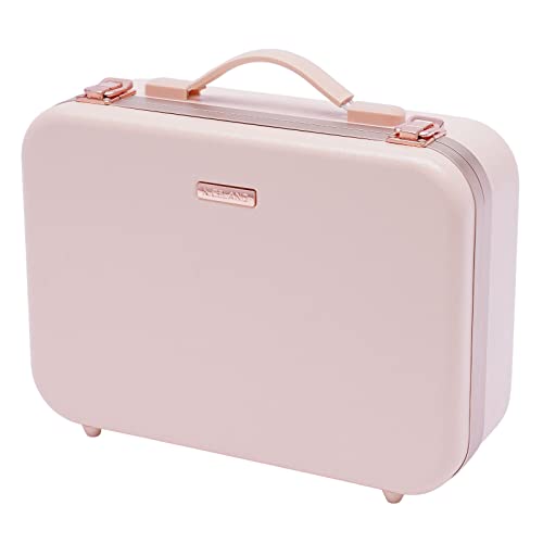 Juego de maletín de maquillaje, organizador de maquillaje, maletín con luces LED, espejo y bolsa de cosméticos, para el uso en viajes y en casa o como estuche de joyas para maquilladores