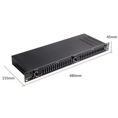 15-Band Stereo Graphic Equalizer, Dual Channel Professional DJ Equalizer, with FBQ Feedback Detection, Low/mid/treble Independent Adjustment, for Home Audio 15-Band Stereo Graphic Equalizer, Dual Channel Professional DJ Equalizer, with FBQ Feedback Detection, Low/mid/treble Independent Adjustment, for Home Audio