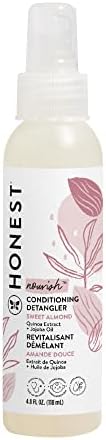 The Honest Company Conditioning Hair Detangler | Leave-in Conditioner + Fortifying Spray | Tear-free, Cruelty-Free, Hypoallergenic | Almond Nourishing, 4 fl oz