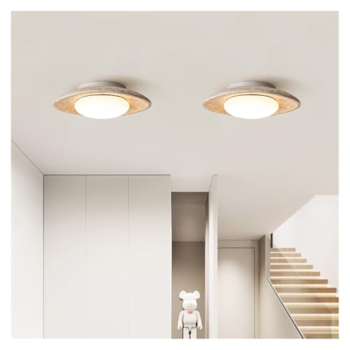 Lustre LED moderne en travertin jaune : la solution contre les salons sombres