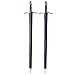 Fidestisan Medieval 45inch Crusader Knight Templar Arming one-Handed Long Sword Real Metal Steel Swords with Sheath riveting pommal