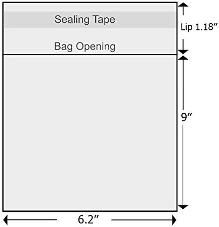 6''x 9'' Cellophane Bags,Fits 6X9 Cards A9 Envelopes Plastic Sleeve 100Pcs image 3