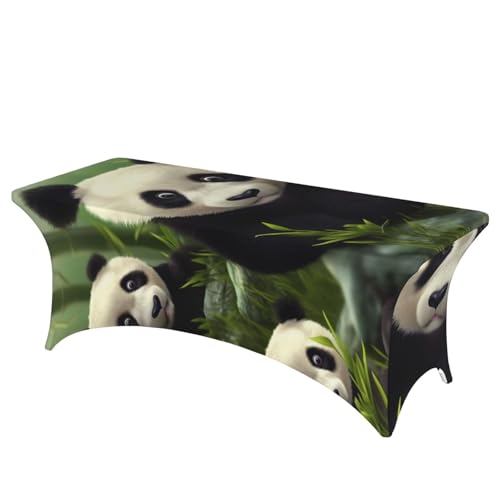 Nappe élasthanne de qualité supérieure pour table rectangulaire 1,8m panda - 2