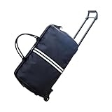 Ailan Bolsa de lona resistente al agua para mujer y hombre, con ruedas, espaciosa, ligera, compacta, organizador de viaje para artículos personales esenciales. Bolsa lona viaje con ruedas para mujer