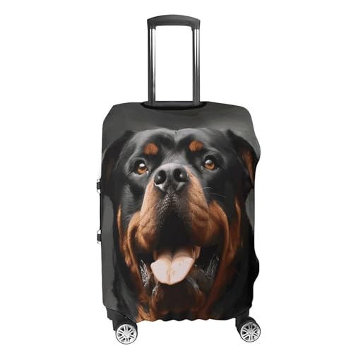 Cool Rottweiler Dog Art Printed Luggage Cover Protector, Fits 18-32 Inch Luggage4
