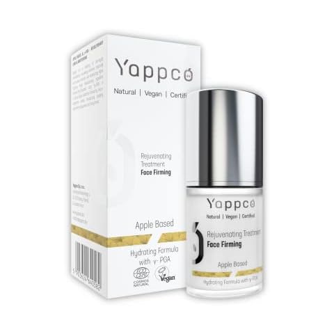 Rejuvenating Treatment Face Firming Anti Aging Cream Age Defying Day Moisturizer for Mature Skin 100% Natural Cosmetics Based on Apples and y-PGA| Vegan | Ecocert | Cruelty Free | Yappco | 20 ml Cover
