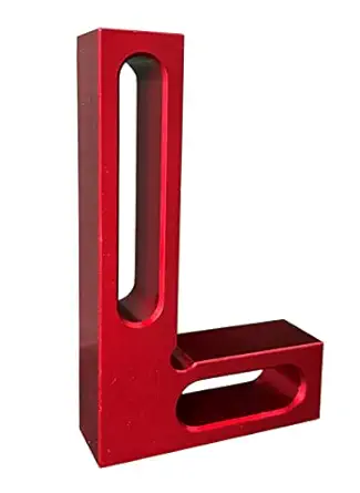 Lkonwee 90 Degree Mini Positioning Square Wood Working Tool Small Pocket Check Square on Carpenter Cutting Tools, Premium Precision Woodworking Tools(Red,Aluminum)