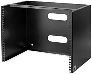 StarTech.com 8U Wall Mount Patch Panel Bracket - 13.75 inch Deep - 19" Patch Panel Rack for Shallow Network Equipment- 80lbs Capacity (WALLMOUNT8)